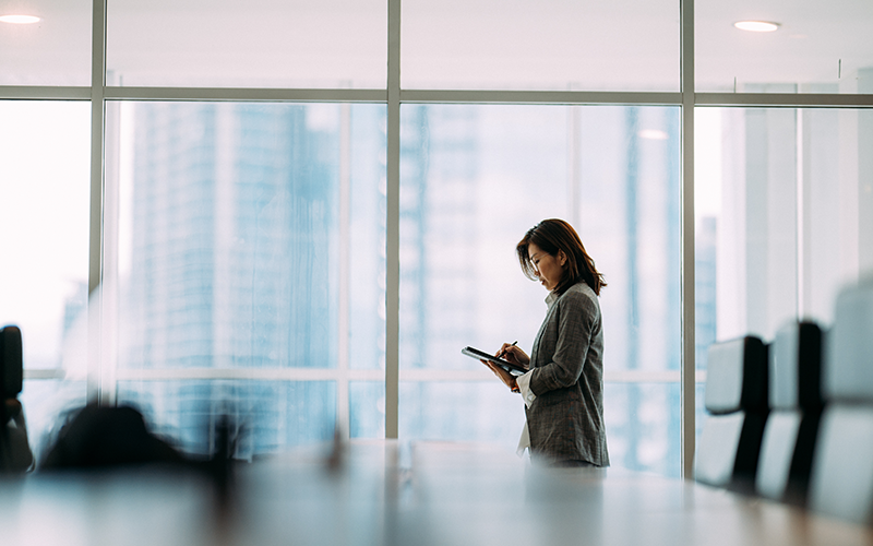Businesswomen in the boardroom